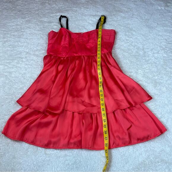Go International tiered ruffle sweetheart bust red cocktail party dress, 13 - Picture 4 of 9